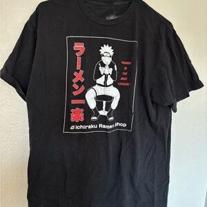 Ichiraku Ramen Shop Black Anime Tee